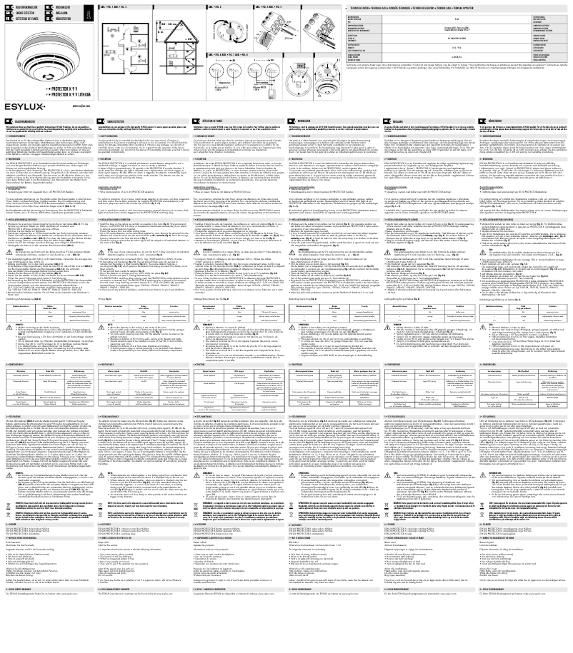 Page n°1 - Manuel utilisateur Esylux PROTECTOR K