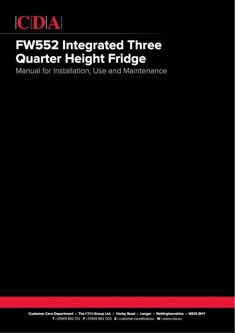 Image de la première page du manuel de l'appareil FW552