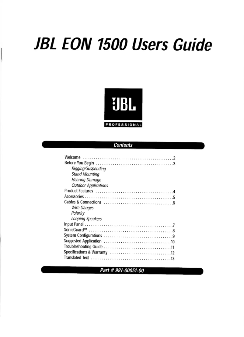 Image de la première page du manuel de l'appareil EON 1500