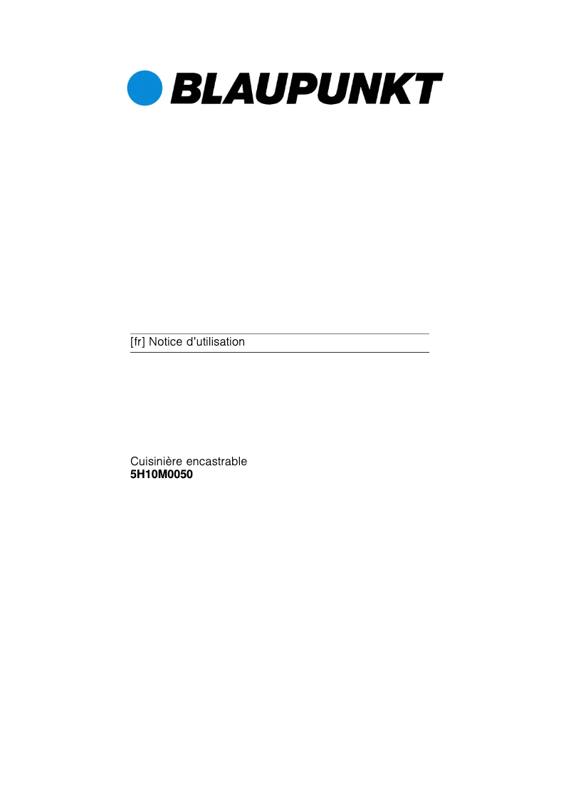 Image de la première page du manuel de l'appareil 5H10M 0050