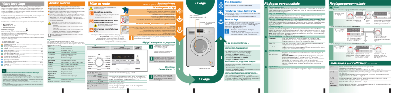 Page 1 de la notice Manuel utilisateur Siemens WM14B211FF