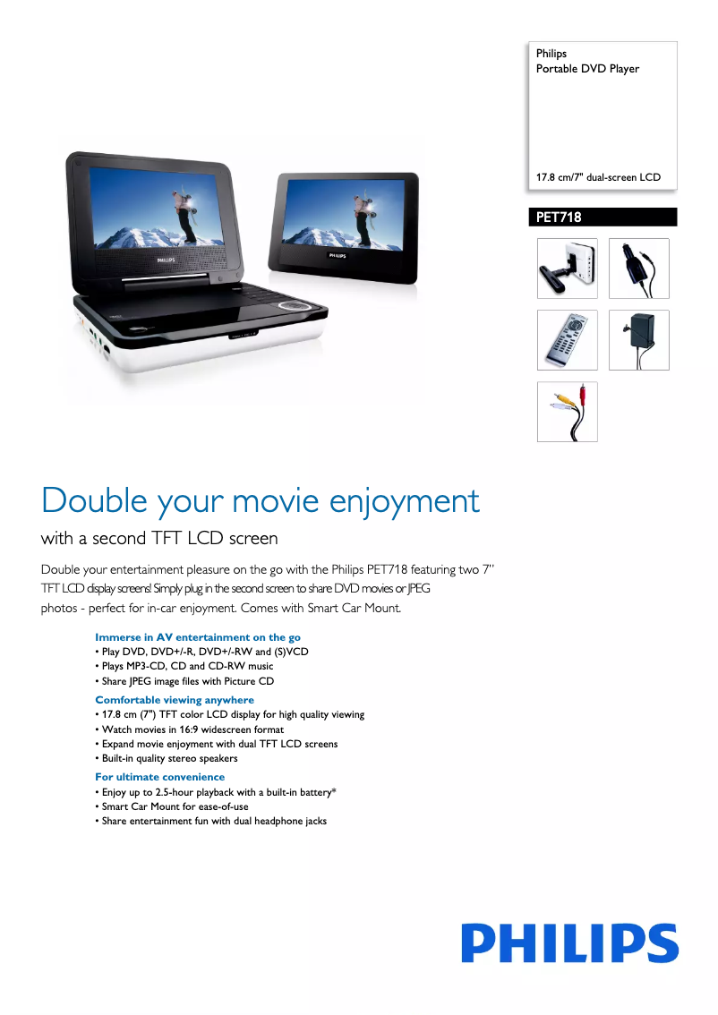 First page image of the manual for PET718