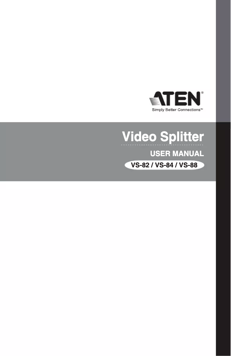 Página 1 del manual Manual de usuario ATen VS82
