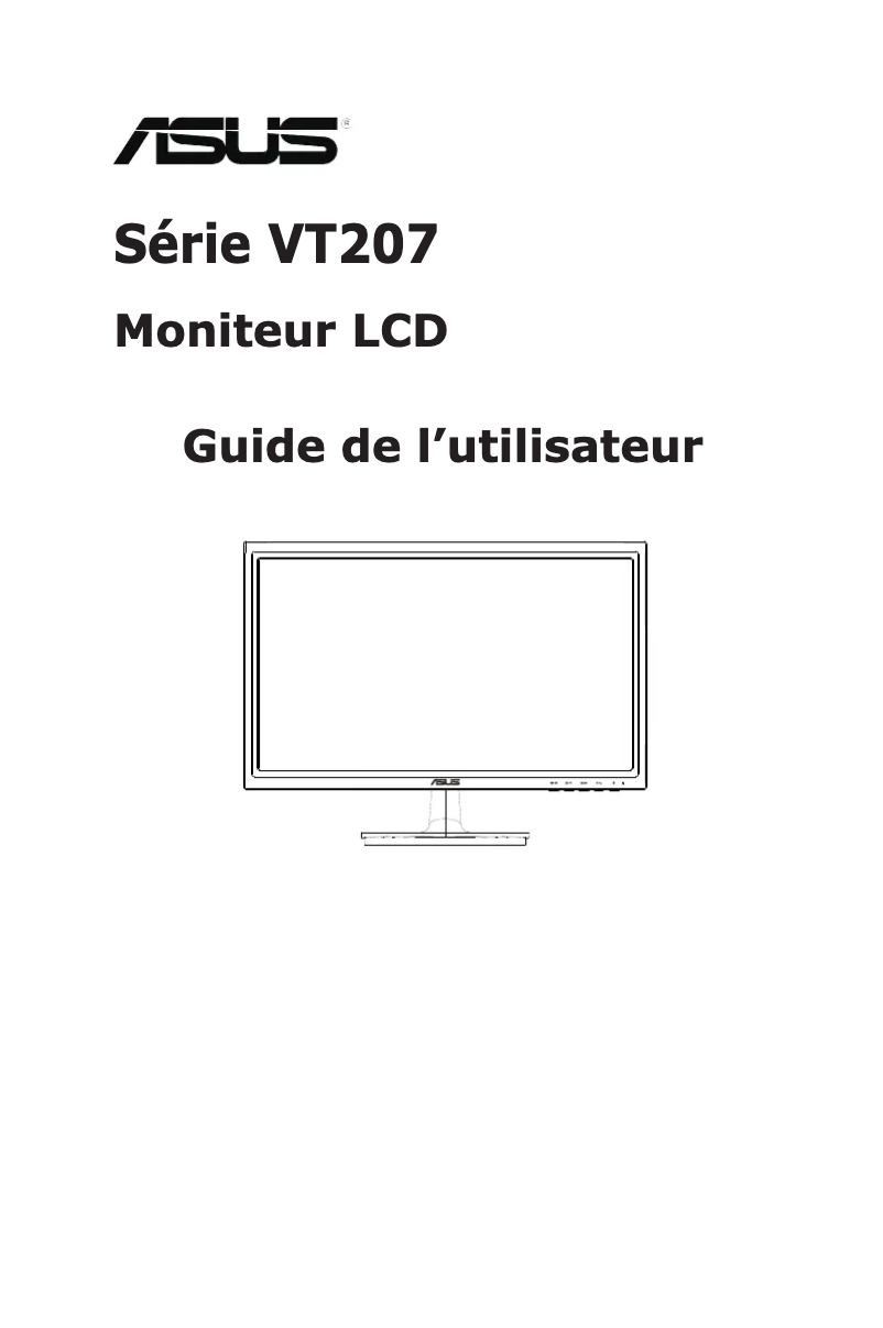 Page 1 de la notice Manuel utilisateur Asus VT207N