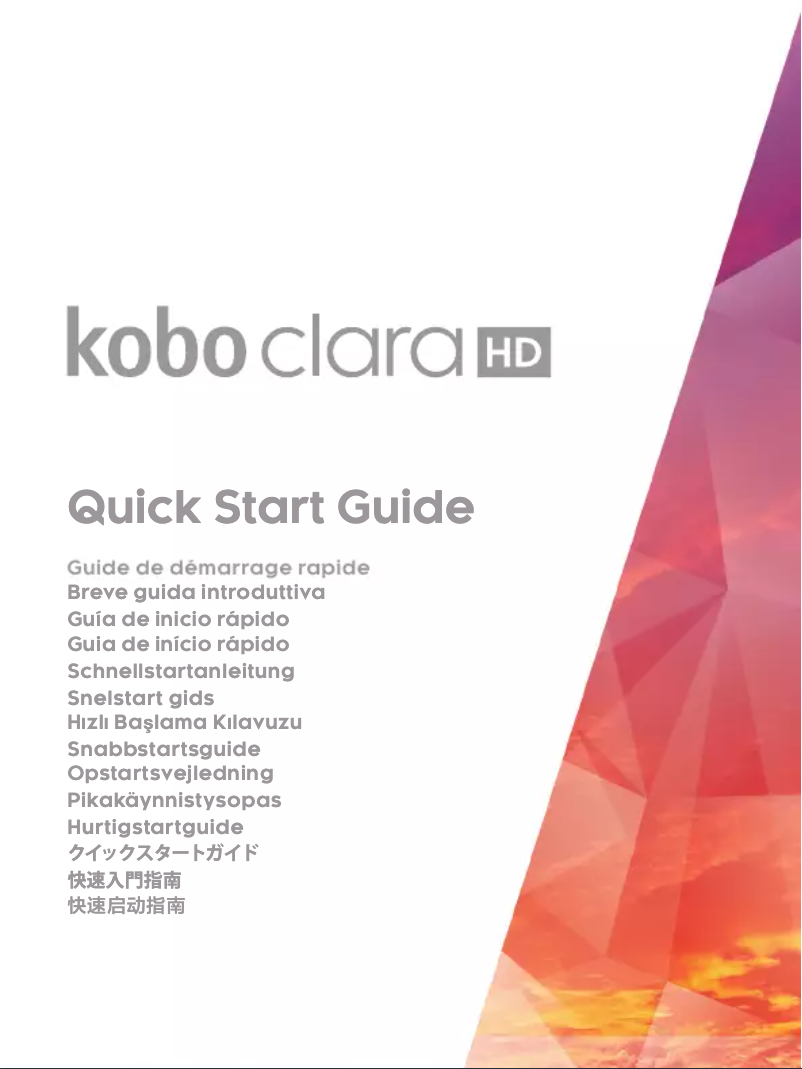 Page n°1 - Manuel utilisateur Kobo Clara HD