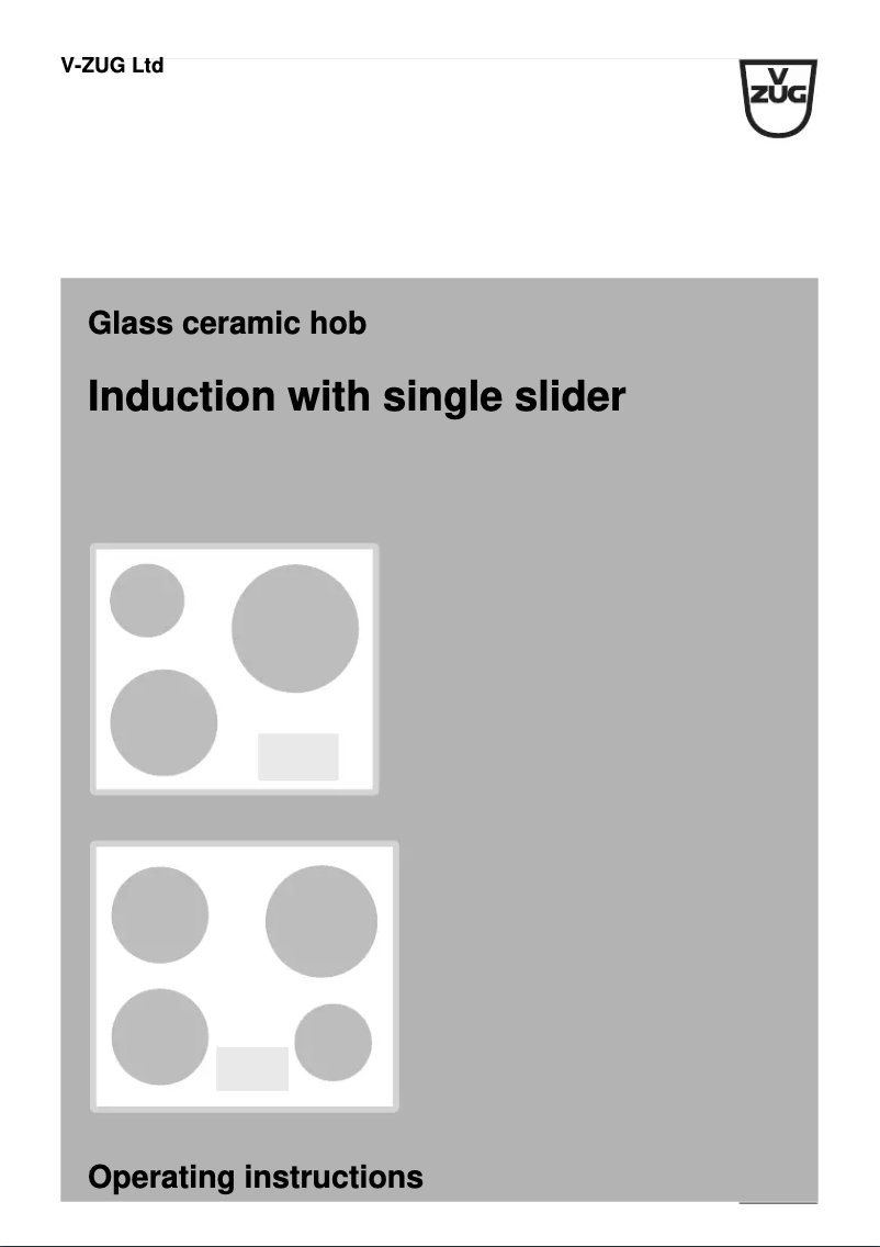 Page 1 de la notice Manuel utilisateur V-Zug GK36TIS