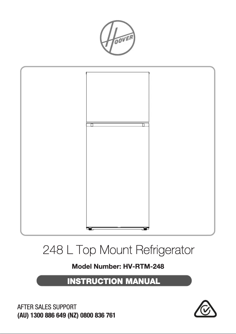 Page n°1 - Manuel utilisateur Hoover HV-RTM248