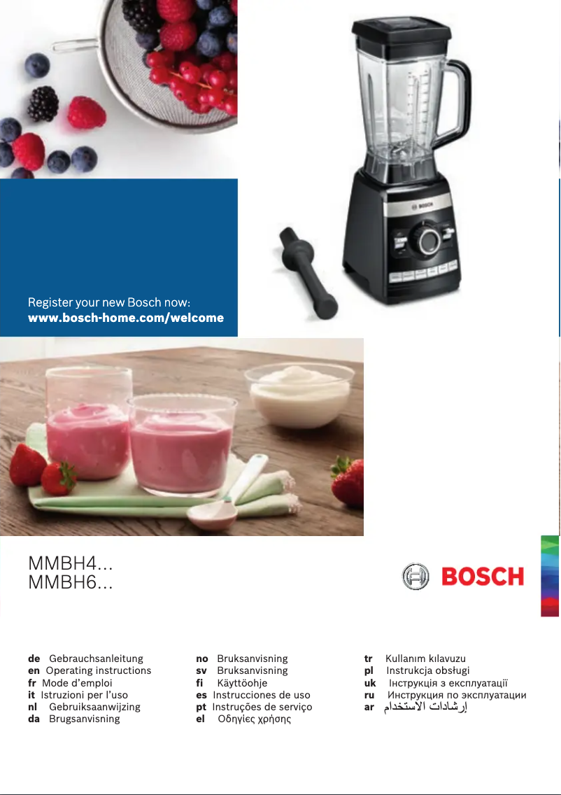 Page n°1 - Manuel utilisateur Bosch VitaBoost MMBH4P3W