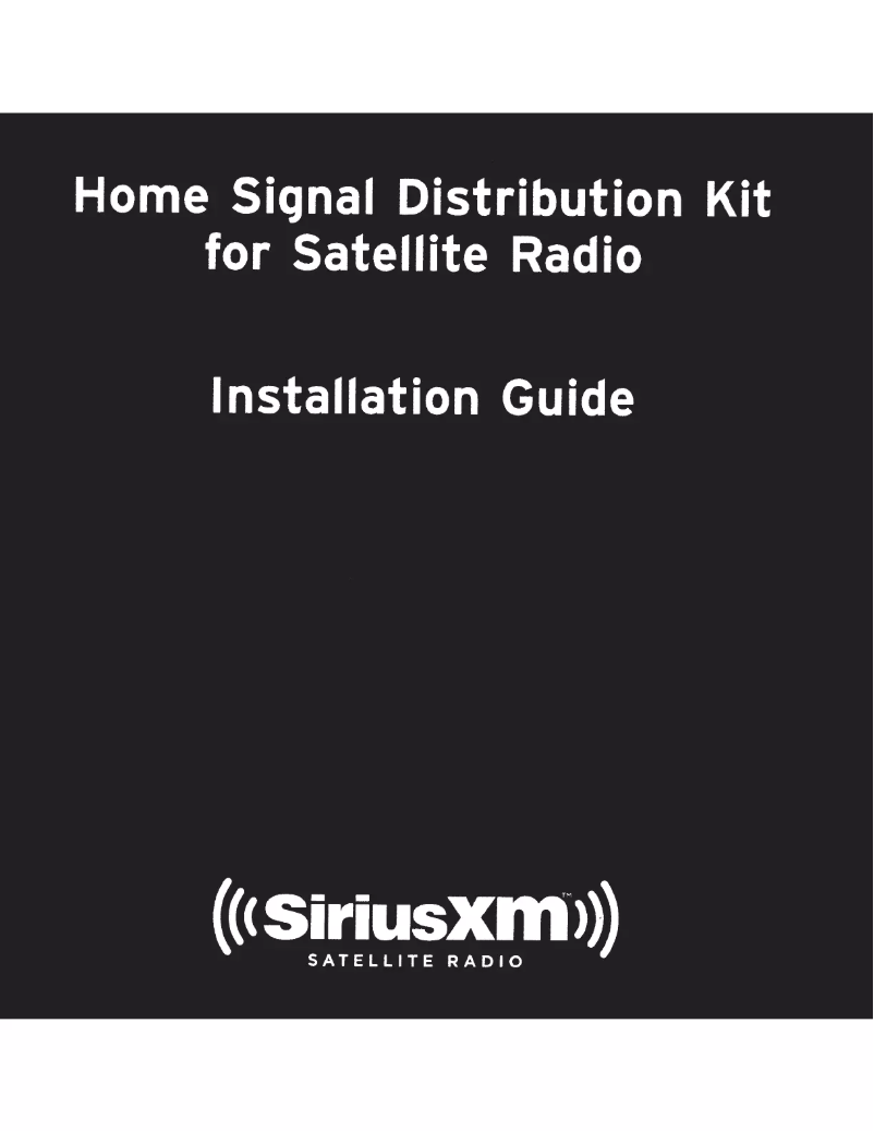 Page n°1 - Manuel utilisateur SiriusXM SXHA1
