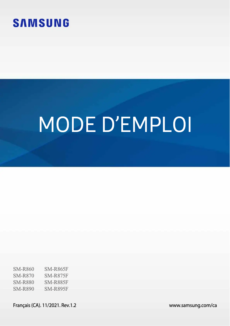 Image de la première page du manuel de l'appareil Galaxy Watch 4