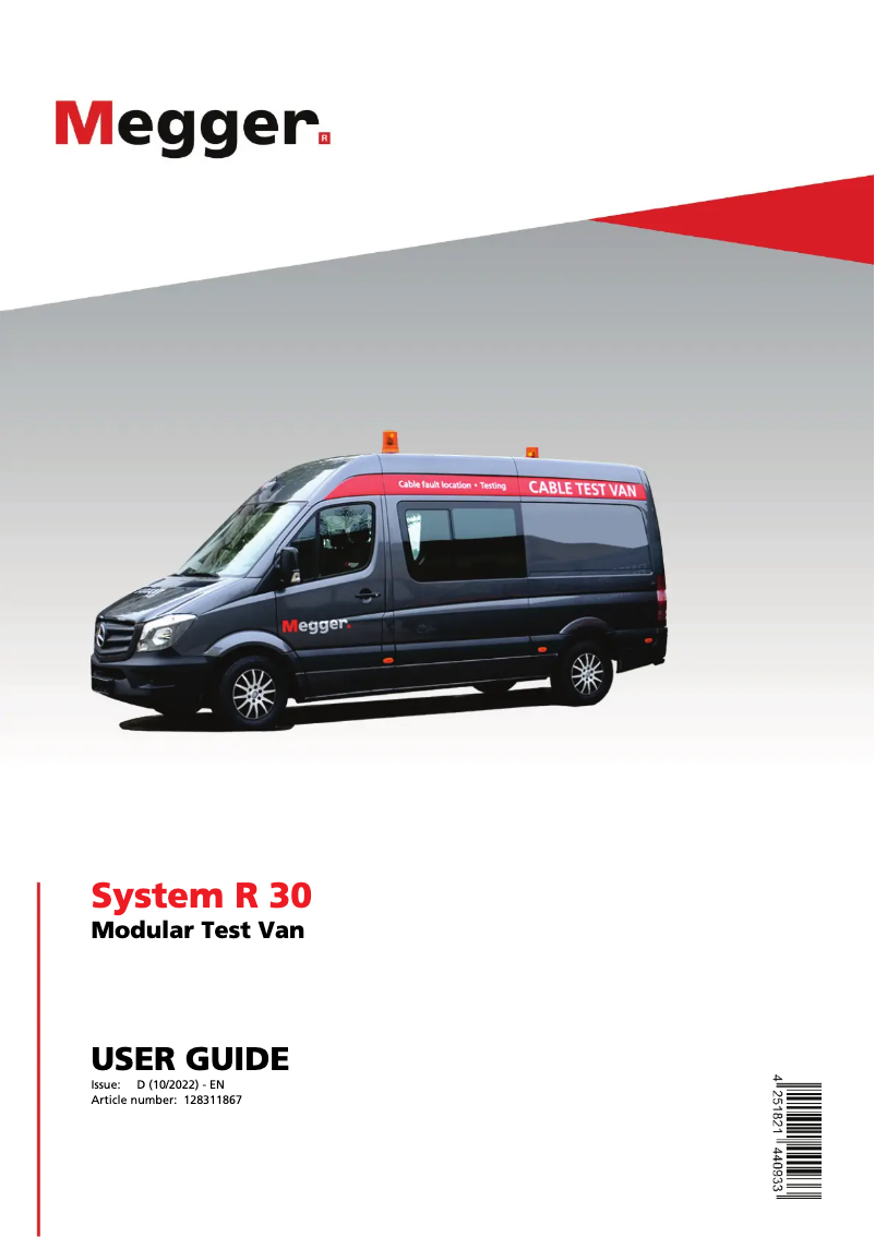 Page 1 de la notice Manuel utilisateur Megger System R 30