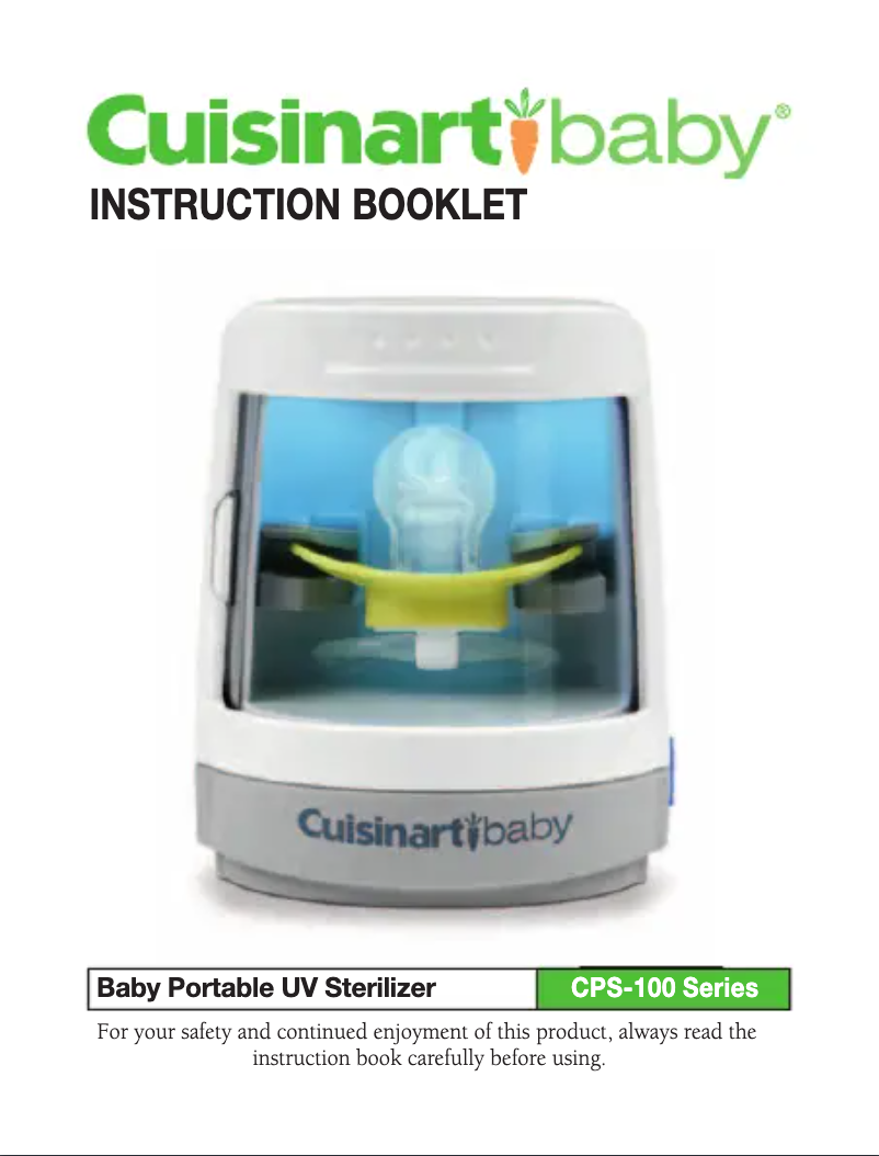 Page 1 de la notice Manuel utilisateur Cuisinart Baby CPS-100