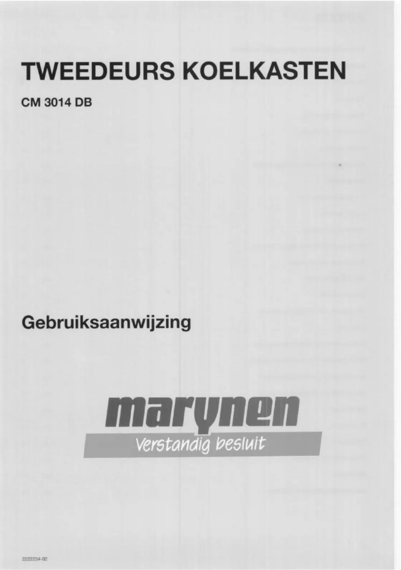 Image de la première page du manuel de l'appareil CM 3014 DB