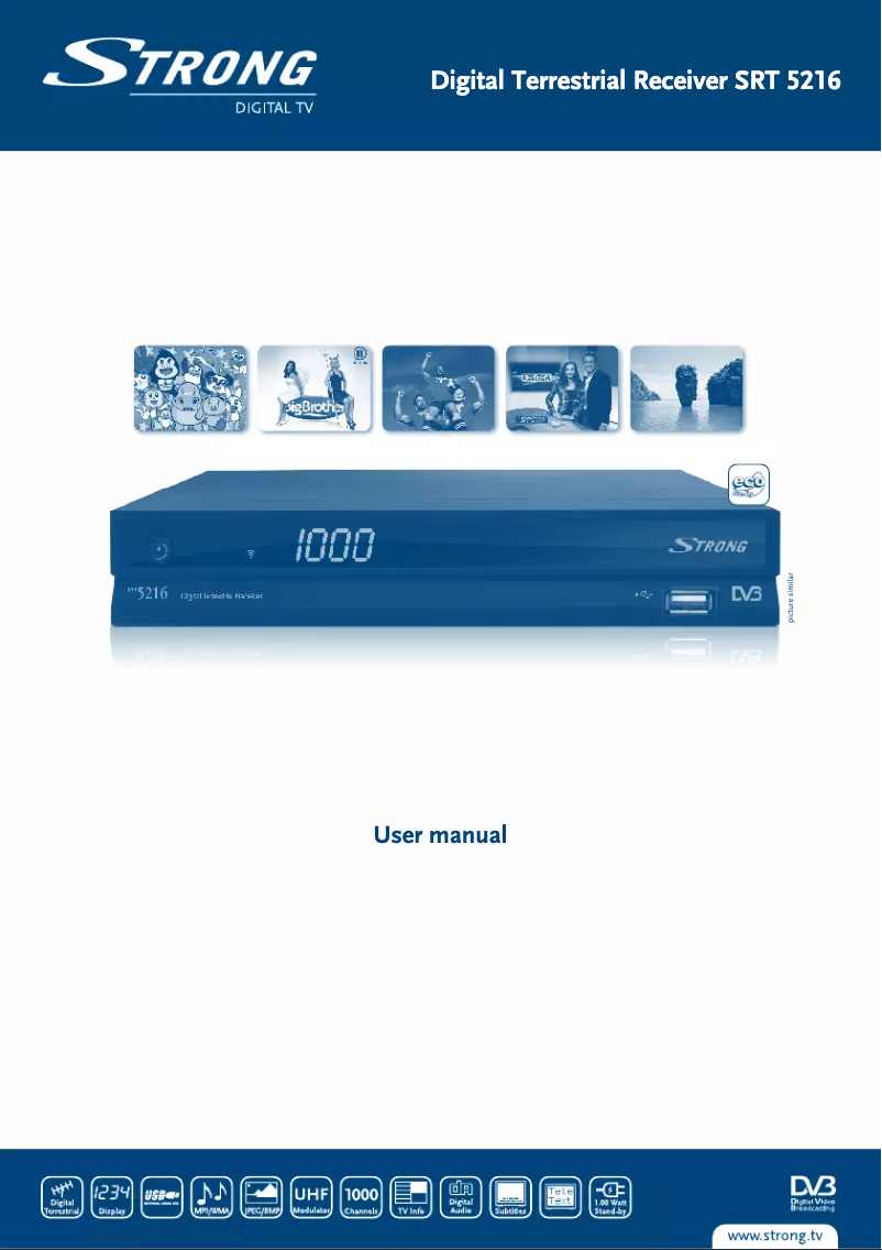 Page n°1 - Manuel utilisateur Strong SRT 5216