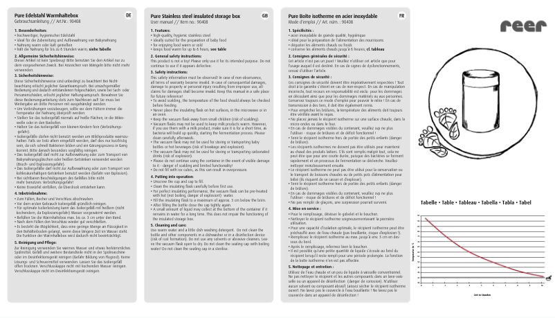 Page 1 de la notice Manuel utilisateur Reer 90408