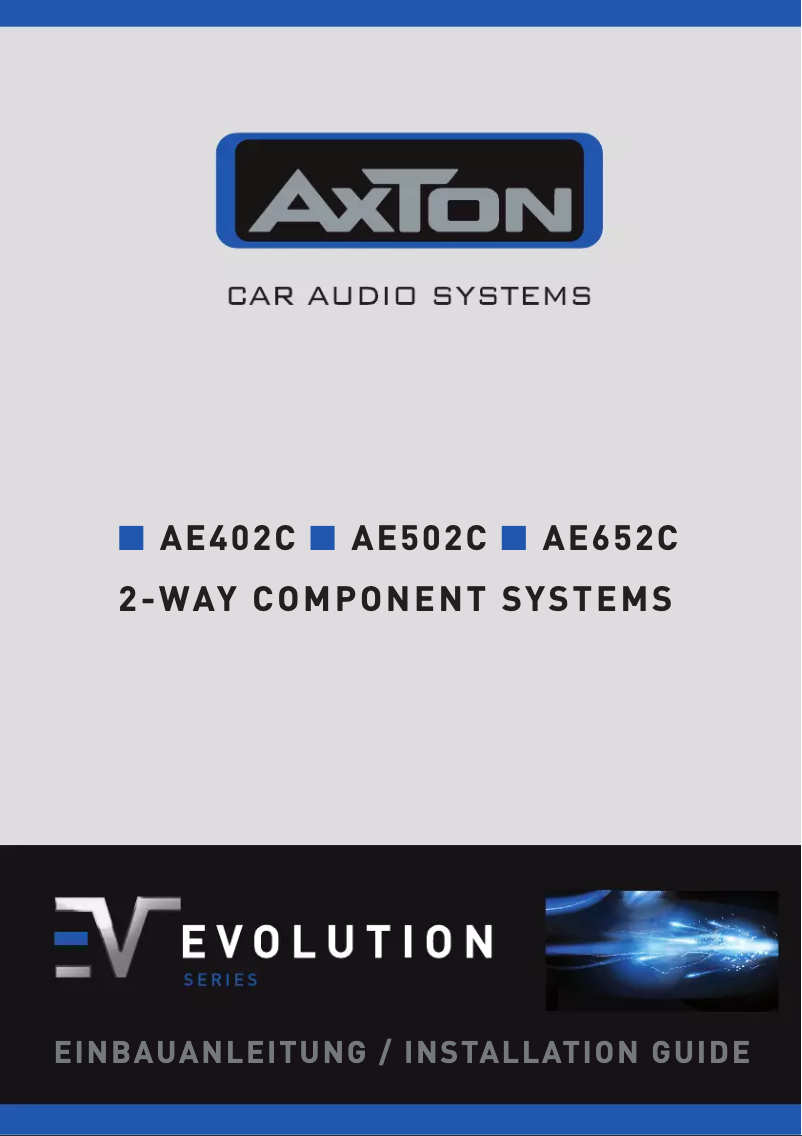 Page n°1 - Manuel utilisateur Axton AE652C