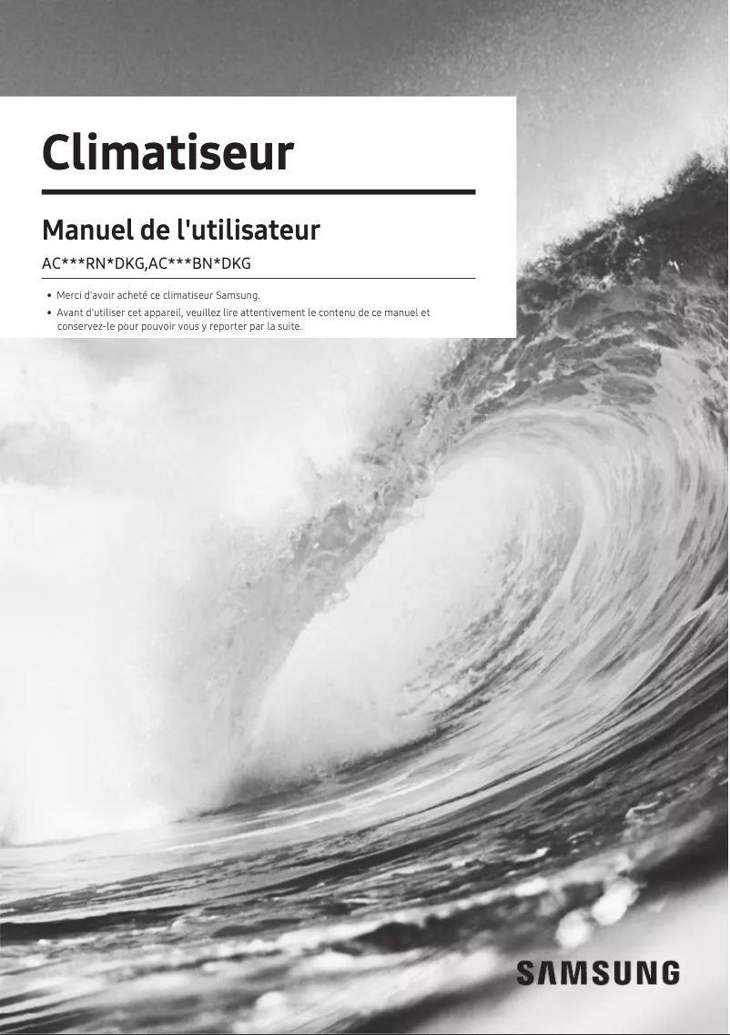 Page n°1 - Manuel utilisateur Samsung AC071RNLDKG