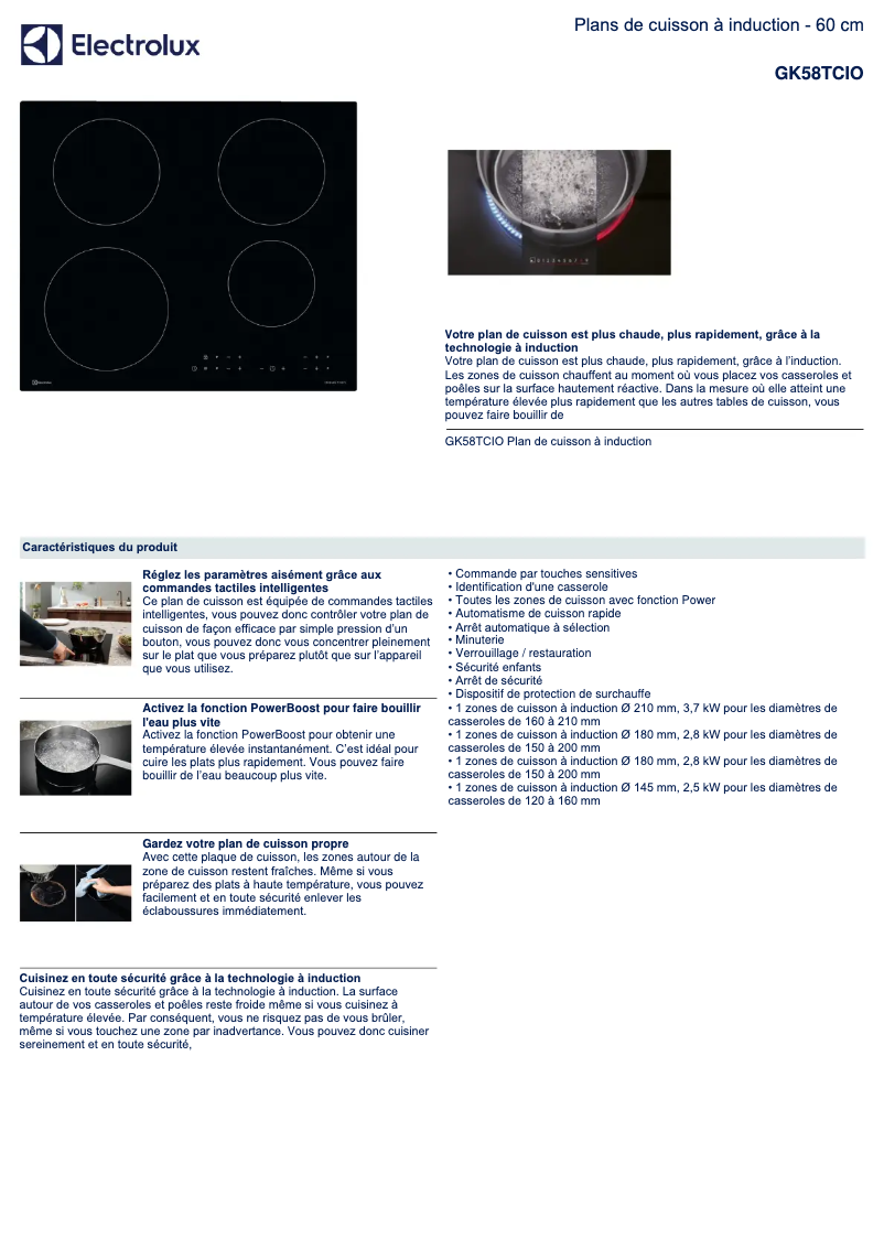 Image de la première page du manuel de l'appareil GK58TCIO