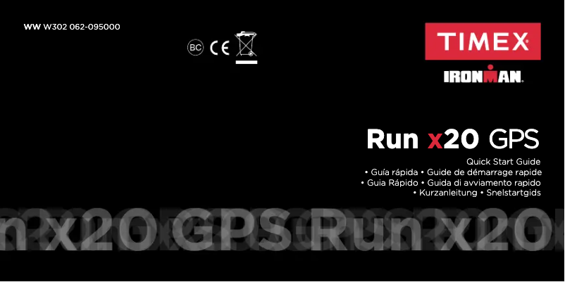 Image de la première page du manuel de l'appareil Run X20 GPS