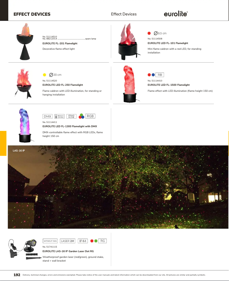 Page 1 de la notice Catalogue Eurolite FL-250