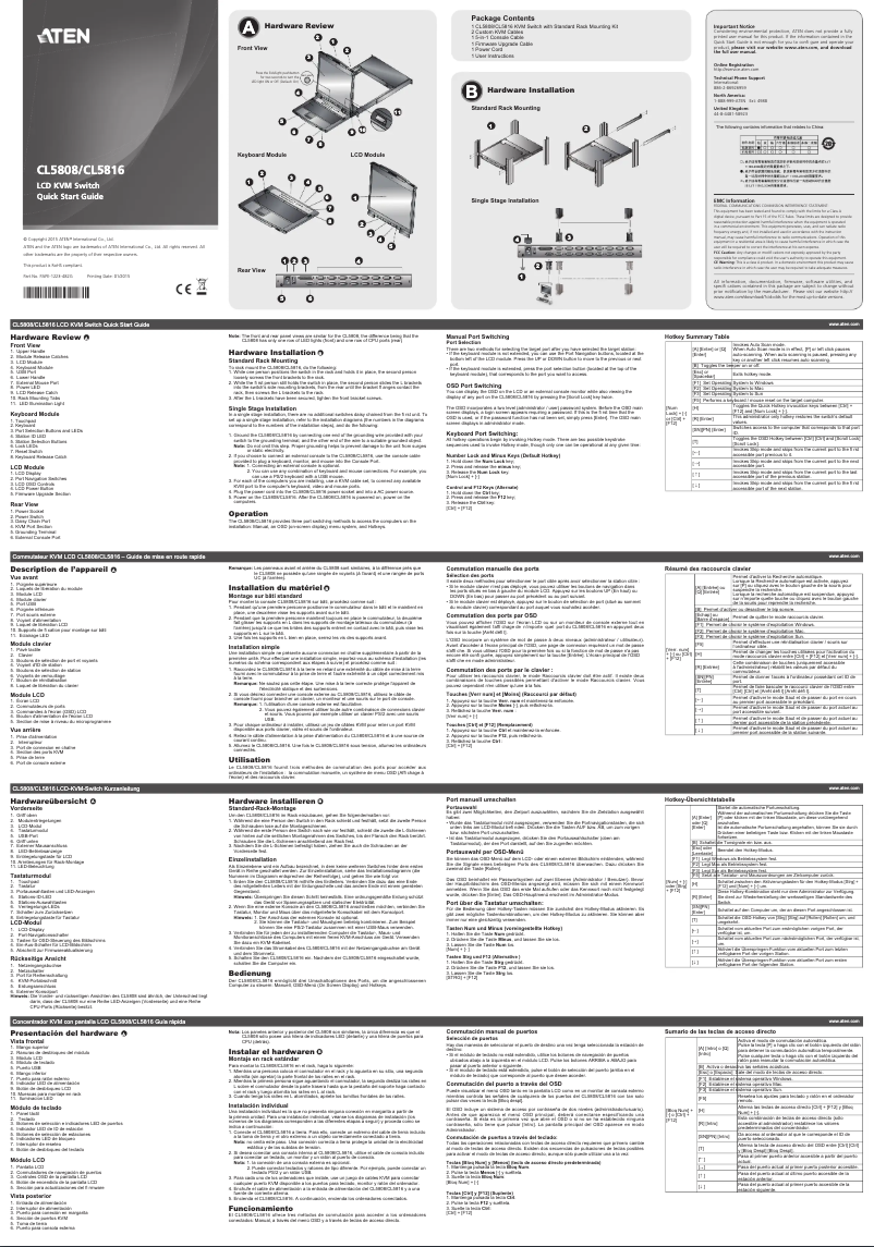 Image de la première page du manuel de l'appareil CL5808N