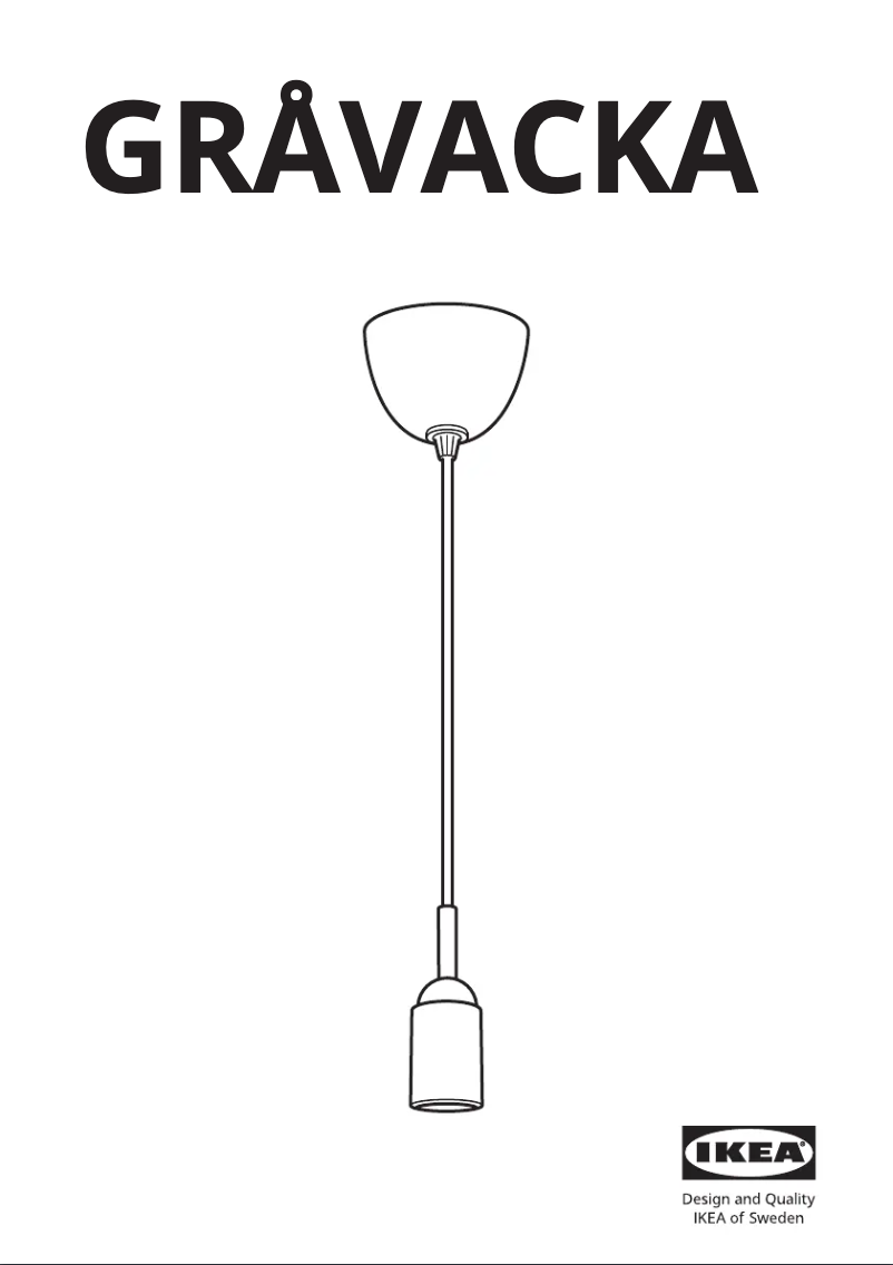 Image de la première page du manuel de l'appareil GRÅVACKA 705.238.64