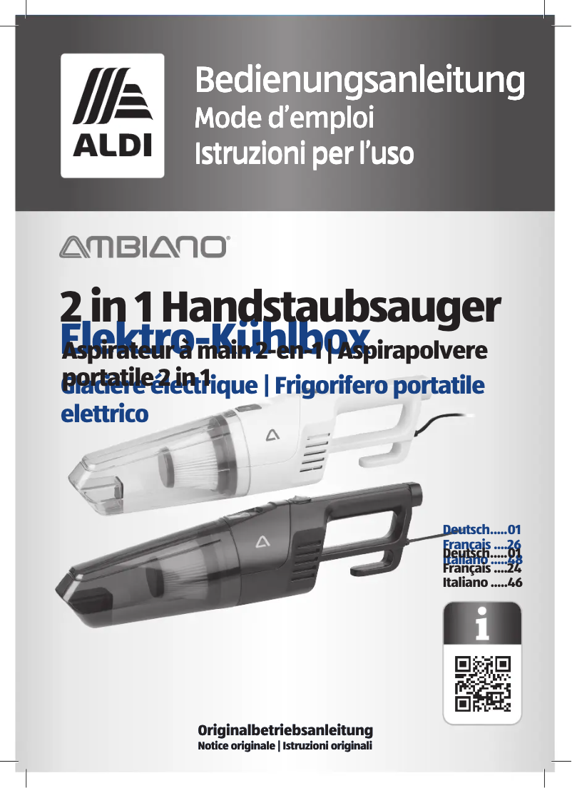 Page 1 de la notice Manuel utilisateur Ambiano GT-SF-CVC-01