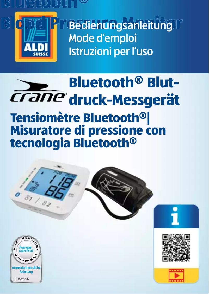 Page 1 de la notice Manuel utilisateur Crane H05-CDBP-1