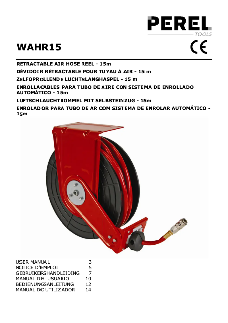 Page 1 de la notice Manuel utilisateur Perel WAHR15