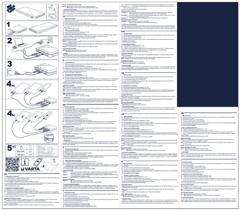 Page 1 de la notice Manuel utilisateur Varta Energy Power Bank