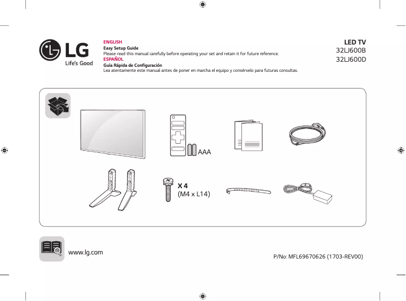 Page n°1 - Manuel utilisateur LG 32LJ600B