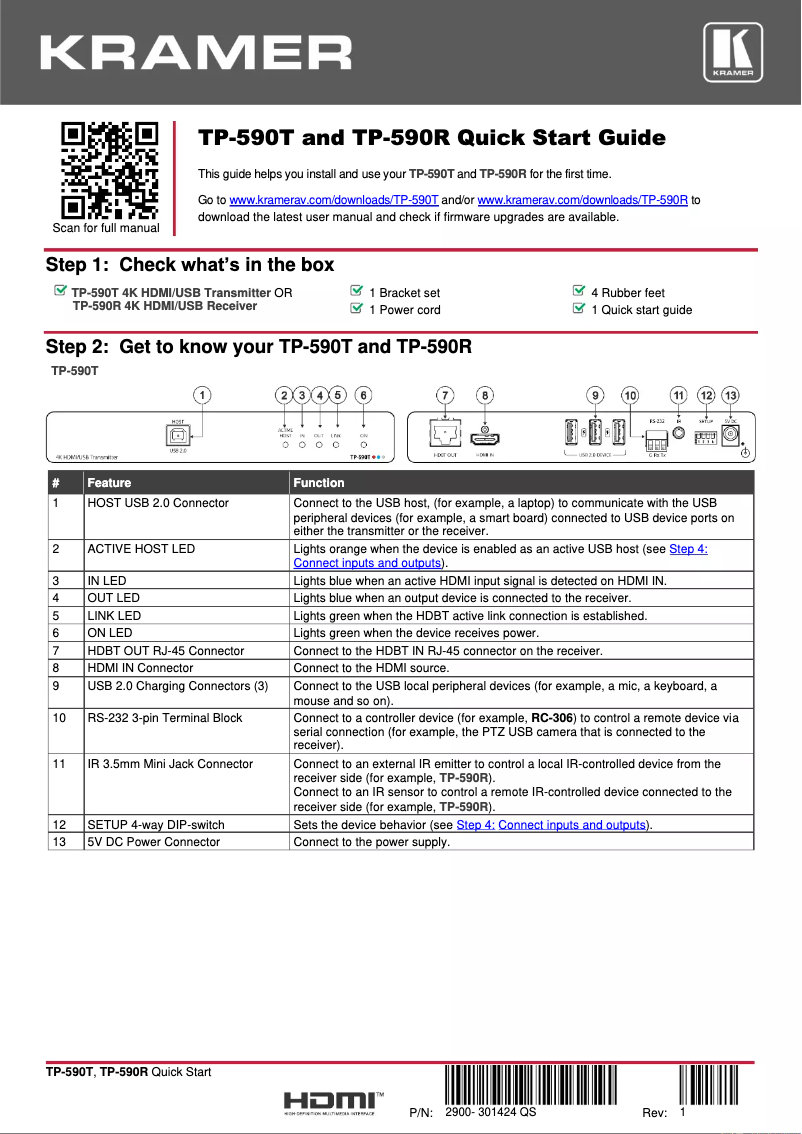 Image de la première page du manuel de l'appareil TP-590T