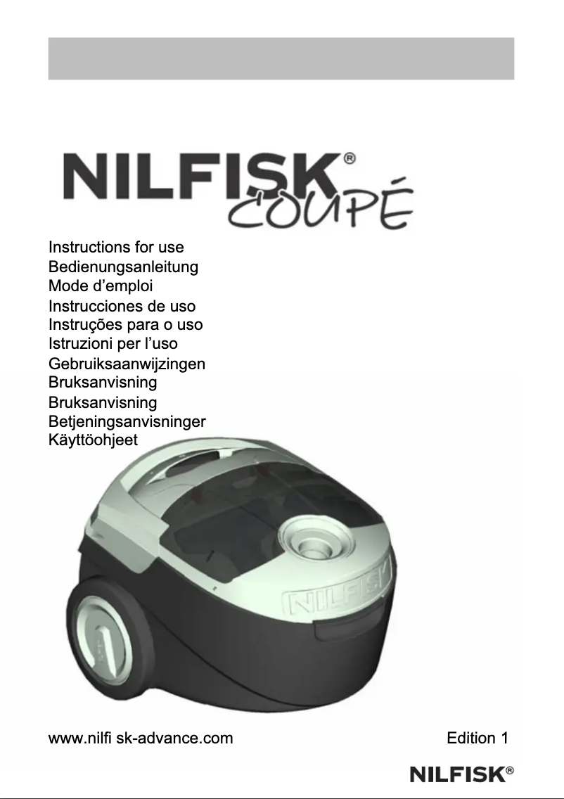 Page n°1 - Manuel utilisateur Nilfisk Coupe Special