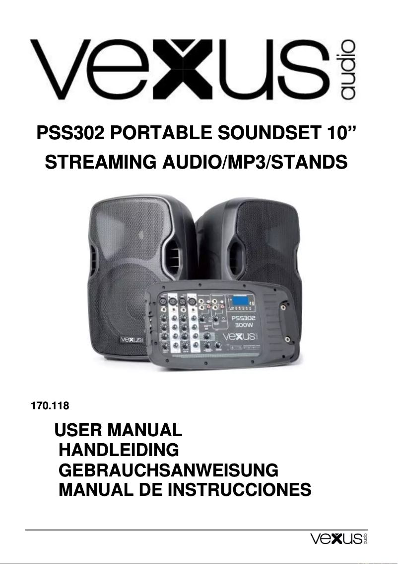 Page 1 de la notice Manuel utilisateur Vexus PSS302