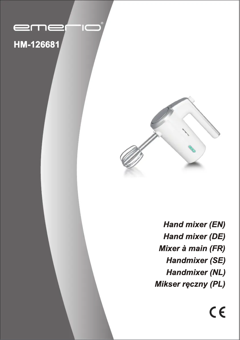 Page 1 de la notice Manuel utilisateur Emerio HM-126681