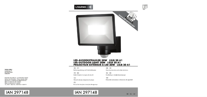 Page 1 de la notice Manuel utilisateur Livarno Lux LSLB 30 A1