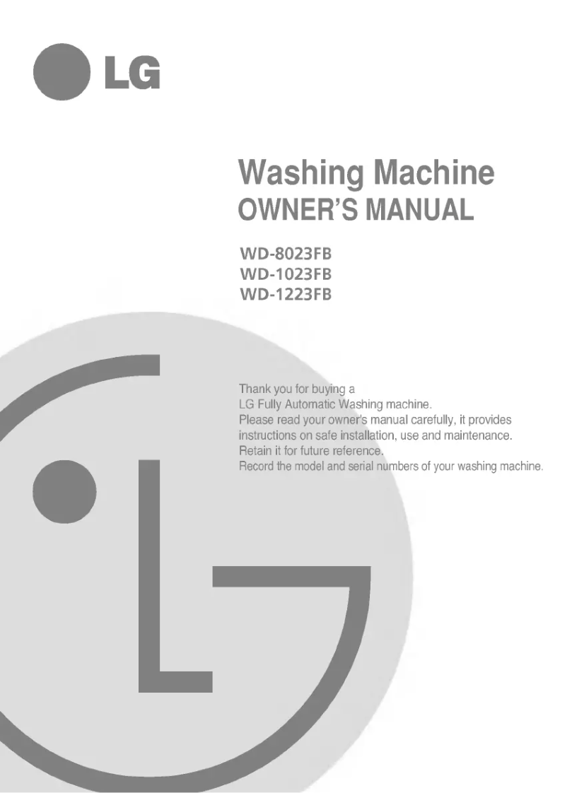 Página 1 del manual Manual de usuario LG WD-1223FB