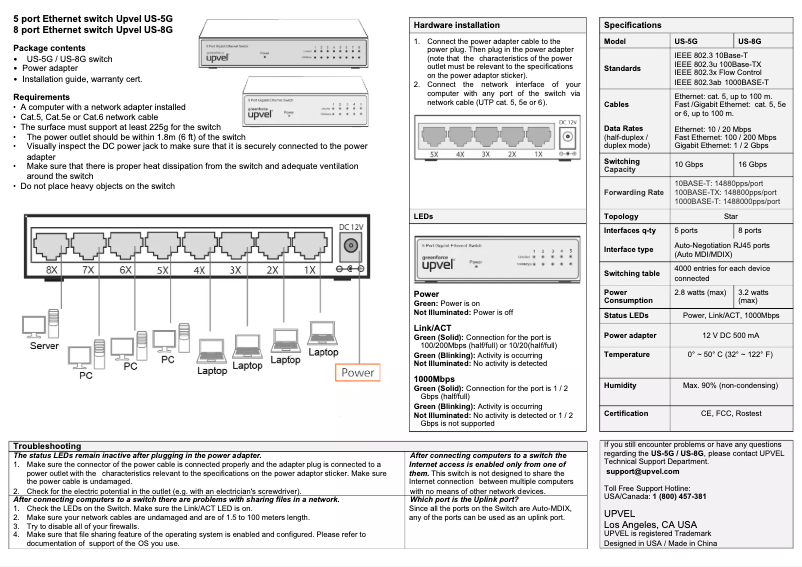 Page n°1 - Manuel utilisateur Upvel US-5G