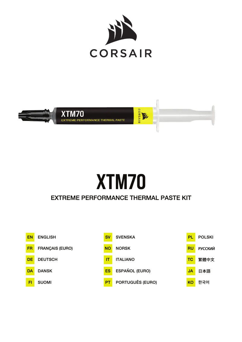 Page 1 de la notice Manuel utilisateur Corsair XTM70