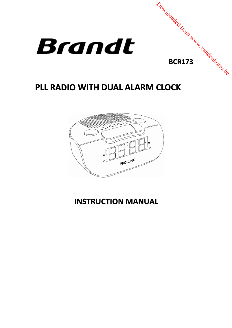 Page 1 de la notice Manuel utilisateur Brandt BCR173 IB