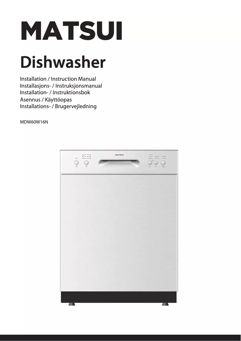 Page 1 de la notice Manuel utilisateur Matsui MDW60W16N