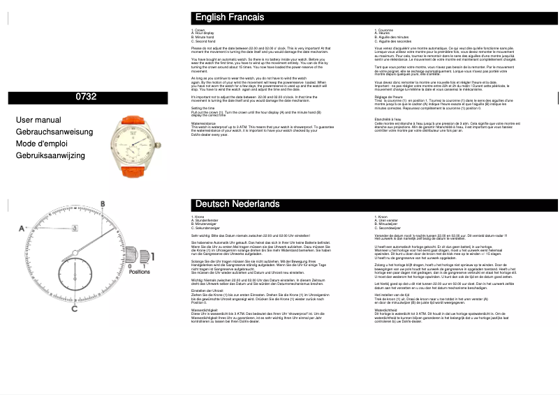 Page n°1 - Manuel utilisateur Davis 0732