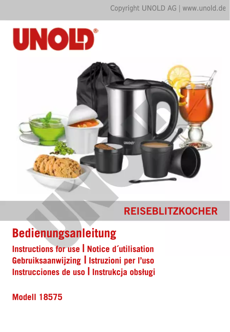 Page n°1 - Manuel utilisateur Unold 18575
