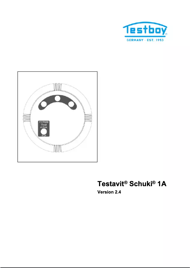 Página 1 del manual Manual de usuario Testboy Testavit Schuki 1A
