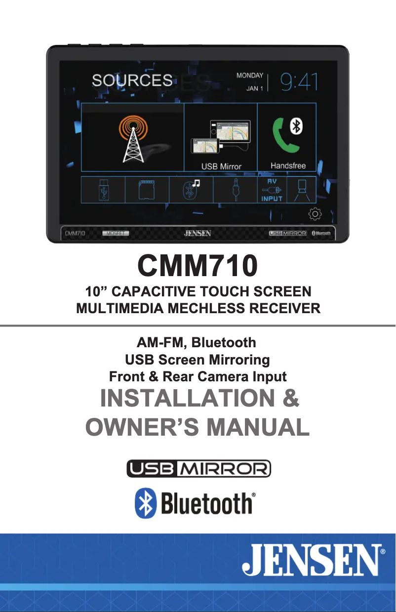Image de la première page du manuel de l'appareil CMM710