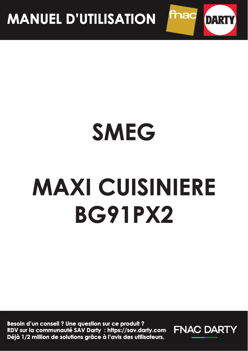 Page n°1 - Manuel utilisateur Smeg BG91PX2