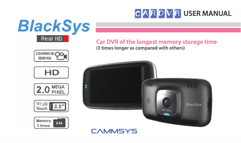 Page n°1 - Manuel utilisateur Cammsys Blacksys BL100