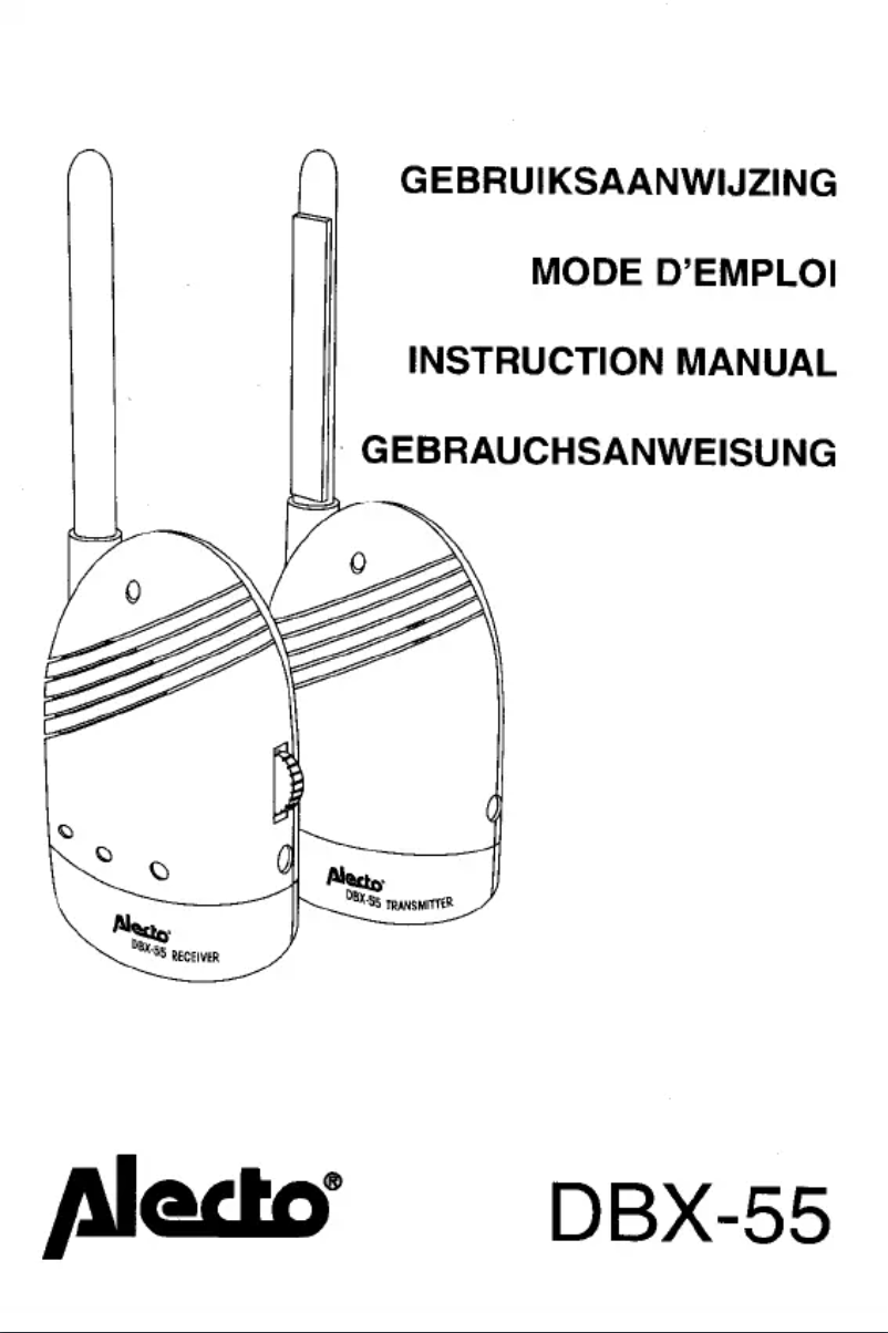 Page 1 de la notice Manuel utilisateur Alecto DBX-55