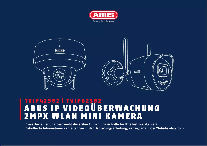 Image de la première page du manuel de l'appareil TVIP62562