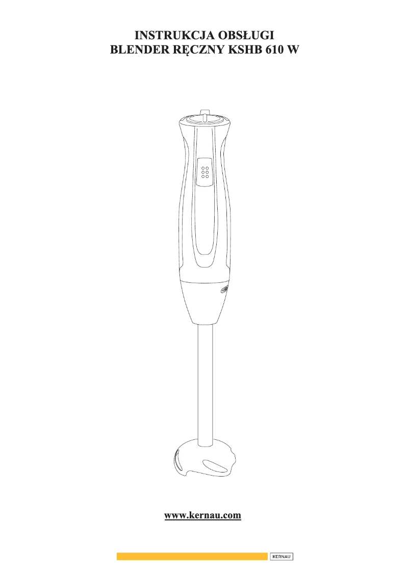 Page 1 de la notice Manuel utilisateur Kernau KSHB 610 W